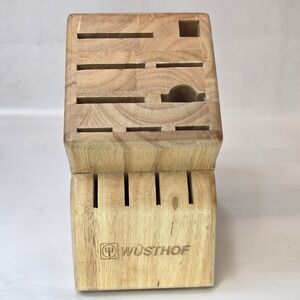 WUSTHOF 13 Slot Knife Block Wood BX-2013-05 Solid Kitchen Counter